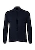 Baumwoll-Strickjacke mit Stehkragen und Logo-Patch