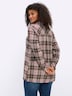 Langarm-Bluse Karobluse in angerauter Flanell-Qualität Langarm Hemdkragen