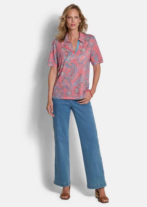 Blusenshirt mit Paisley-Muster