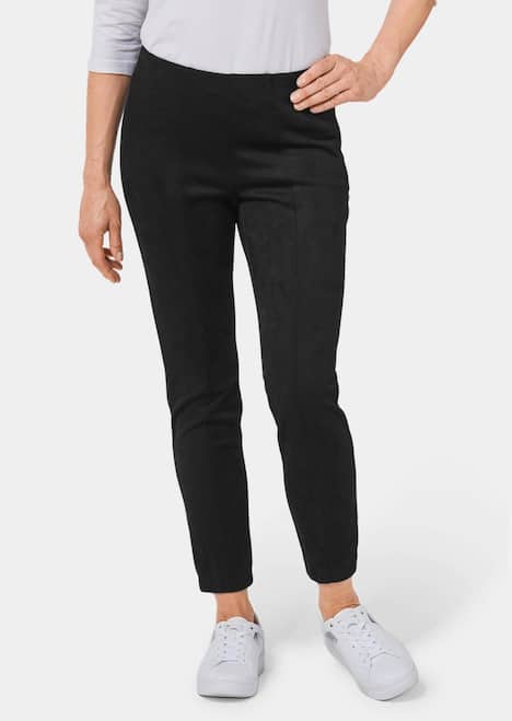 Moderne Leggings in Velourslederimitat