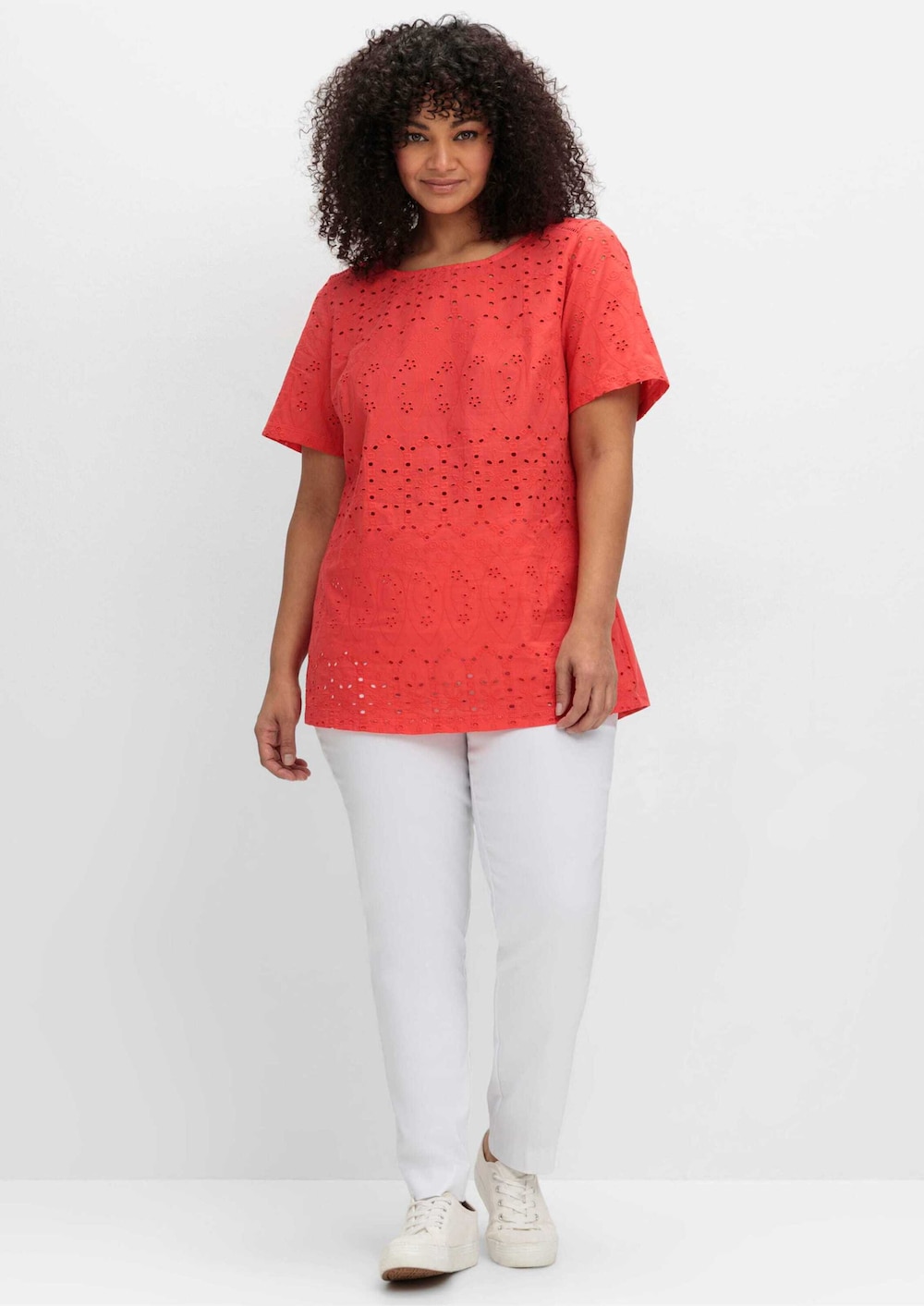 T-Shirt Kurzarm Uni Ohne Kragen