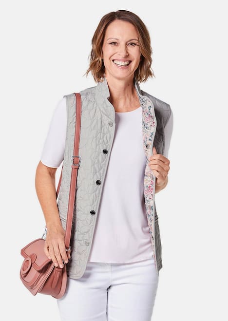 Omkeerbaar doorgestikt vest