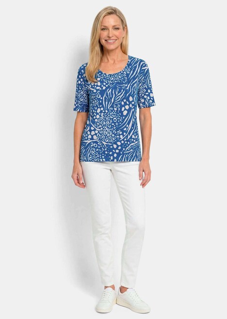 Viscose shirt in modieuze dierenprint