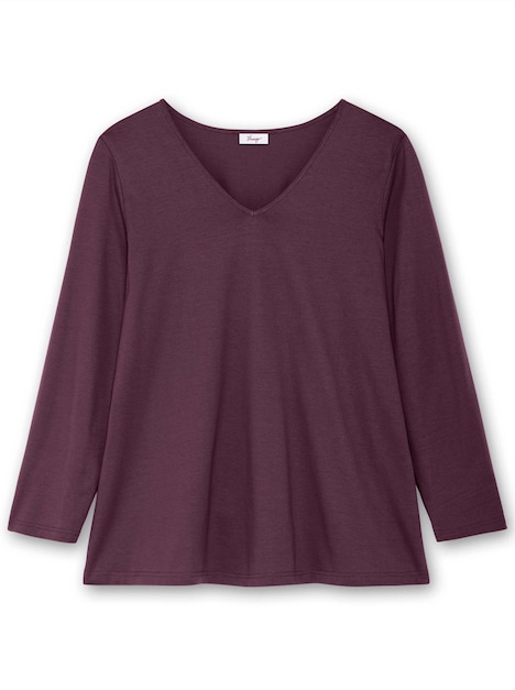 Langarmshirt Langarmshirt in leichter A-Linie Langarm Uni