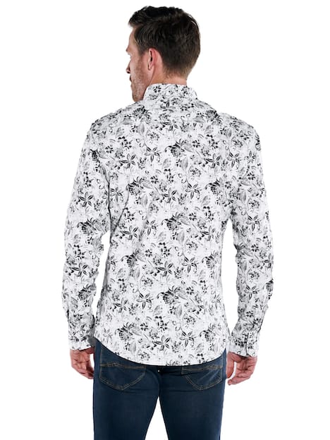 engbers Herren Langarm-Hemd gemustert , Anthrazit