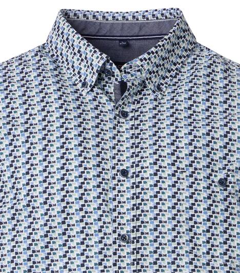 Freizeithemd Kurzarm Print Casual Fit