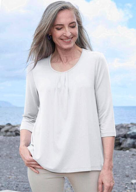 GOLDNER Shirt Elegant shirt van viscose-jersey