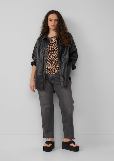 Ankle-Jeans / Mid Rise / Straight Fit