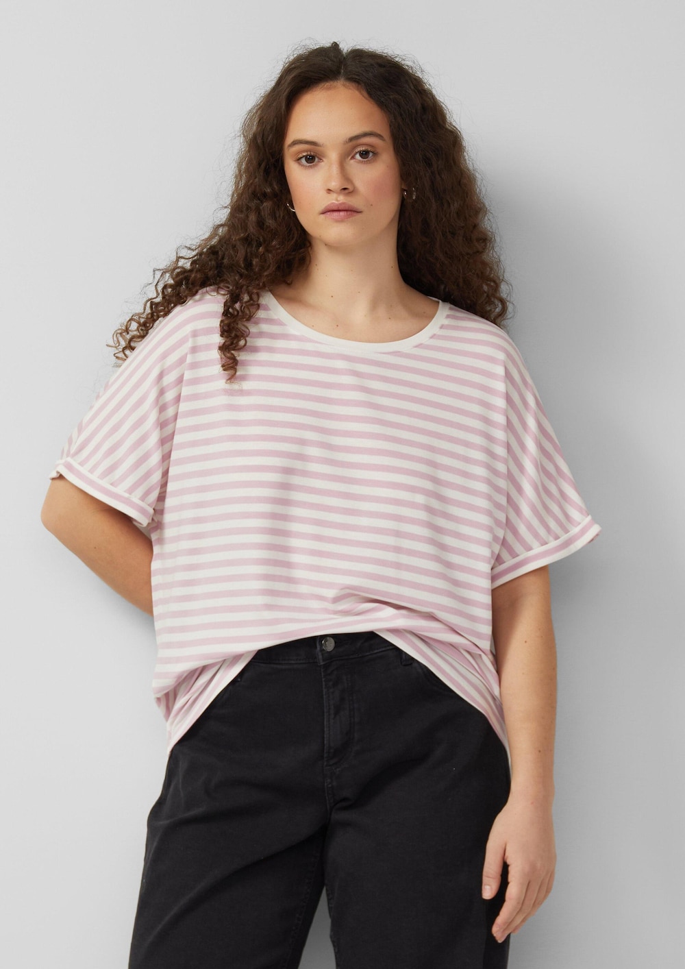 T-Shirt mit Fledermausärmeln im Loose Fit