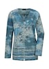 Jerseyjacke mit floralem Streifenmuster