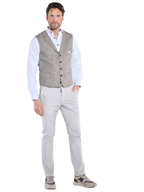 engbers Herren Sakko-Weste regular , Hellbraun