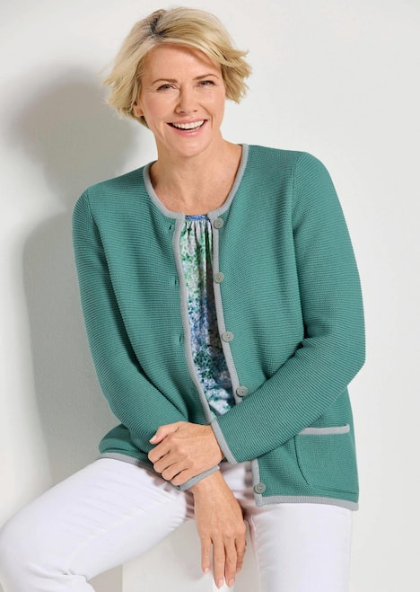 Elegante Strickjacke mit Taschen