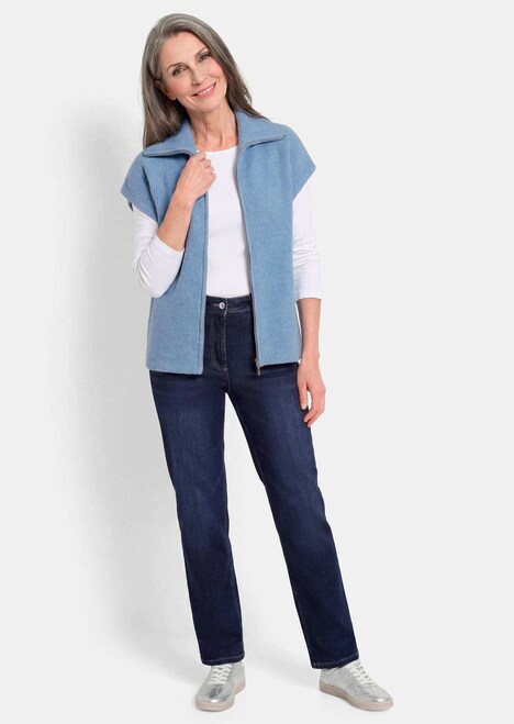 Gemêleerd vest met ritssluiting