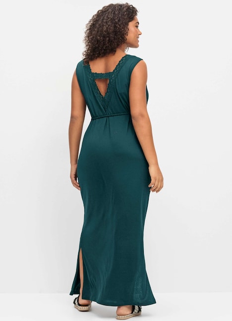 Maxikleid Ärmellos Uni Ohne Kragen