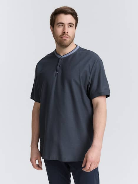 Tom Tailor Men PLUS Poloshirts Plus Size - Poloshirt mit Stehkragen