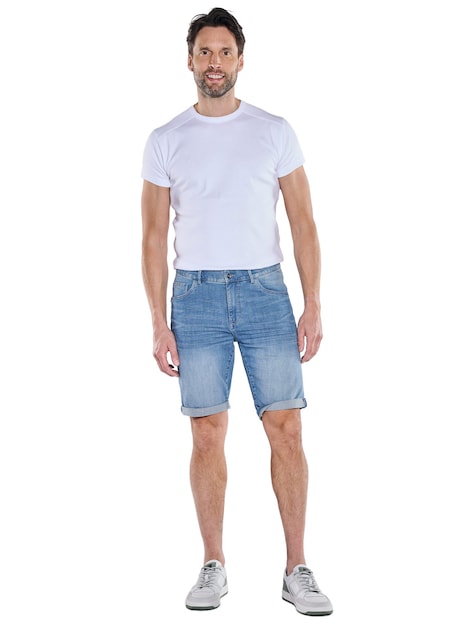 Herren Denim Shorts , Mittelblau