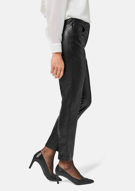 GOLDNER Broek Broek in leerlook