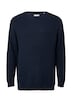 Strukturierter Baumwoll-Pullover mit Label-Patch