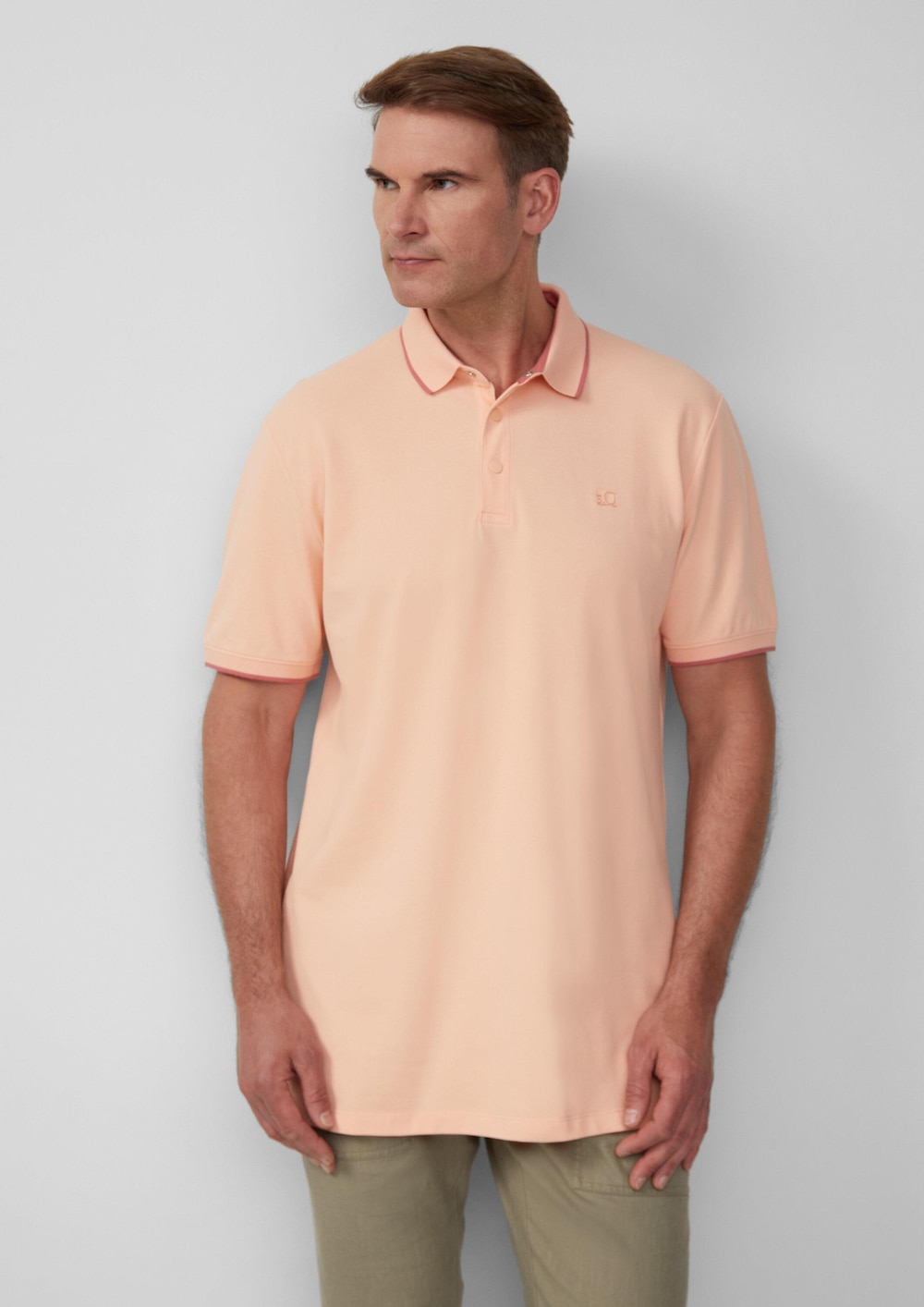 Sportives Piqué-Poloshirt mit Kontrast-Details
