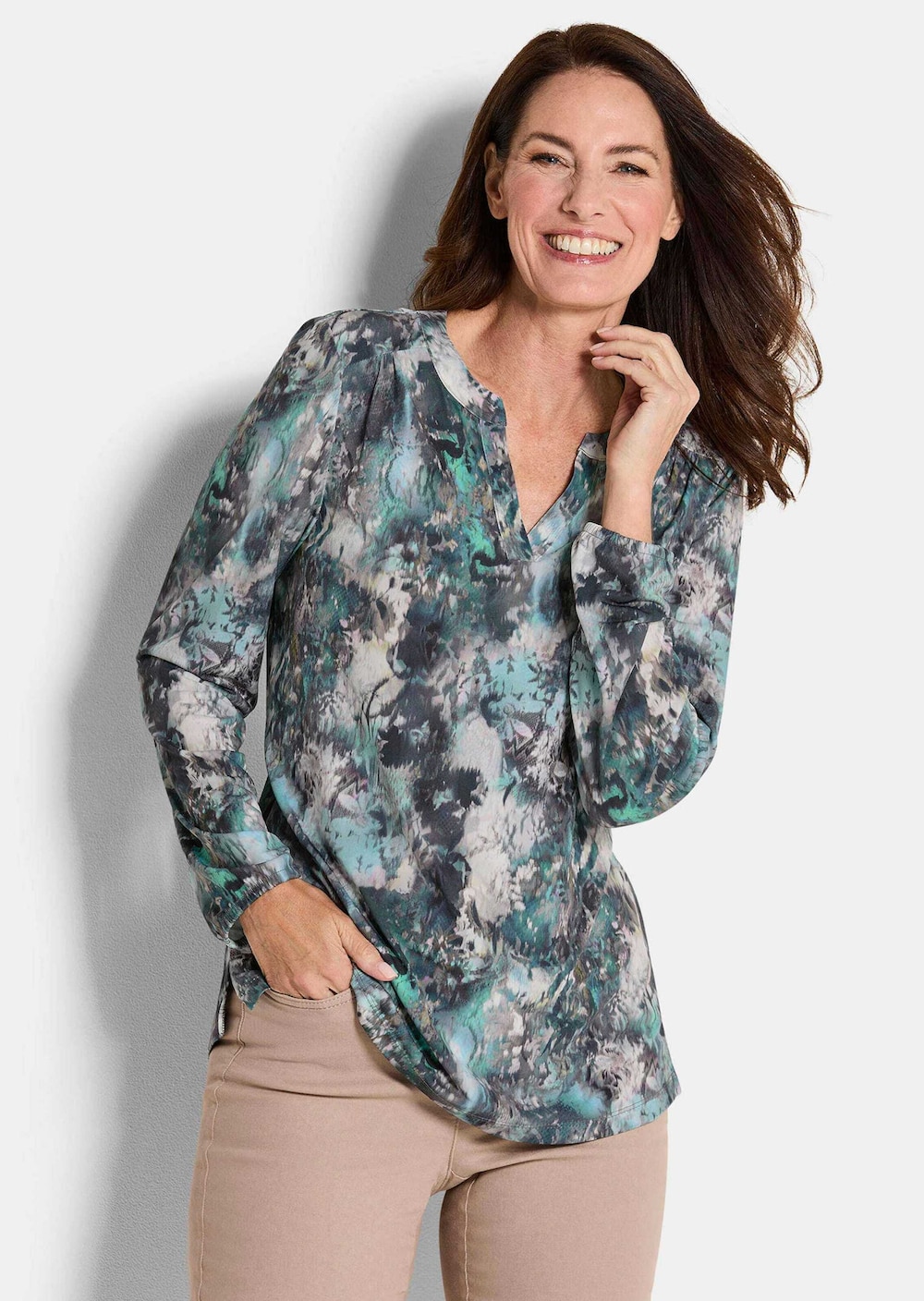 GOLDNER Jersey blouse Blouseshirt in vrouwelijk model