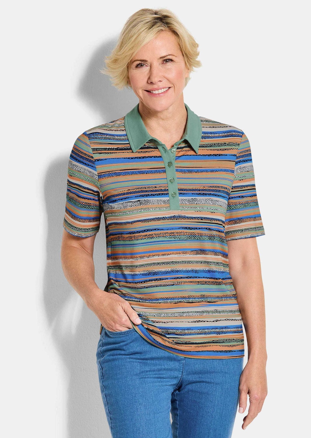 Jerseyshirt mit Ethno-Design