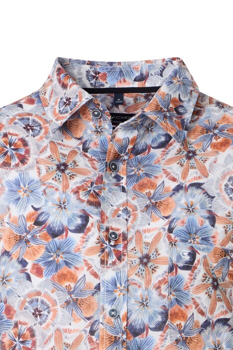 Leinenhemd Kurzarm Print Casual Fit