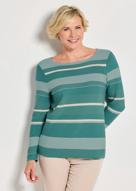 Strickpullover im Ringel-Look