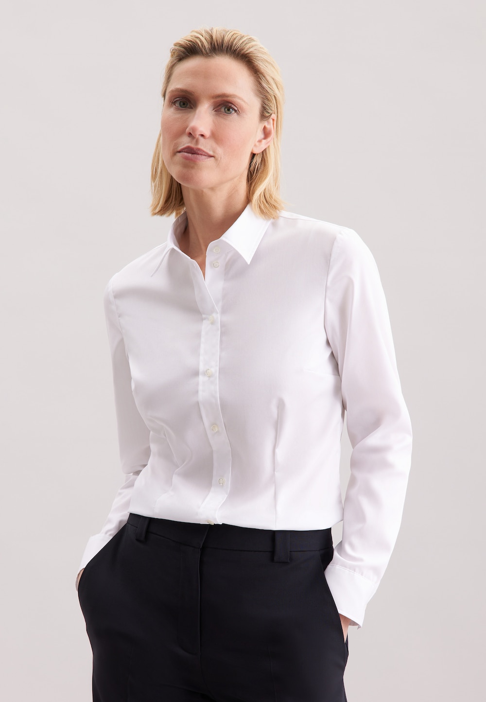 Damen Klassische Bluse - Uni