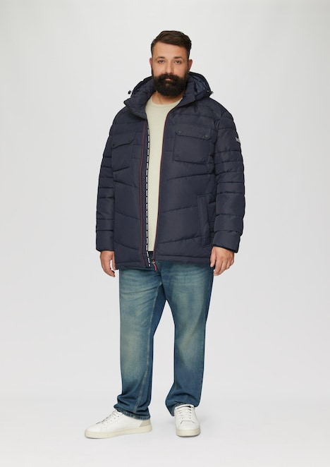 Gesteppte Jacke mit abnehmbarer Kapuze