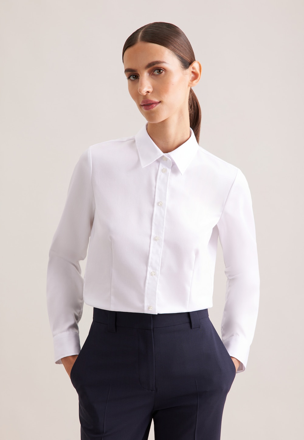 Damen Klassische Bluse - Uni