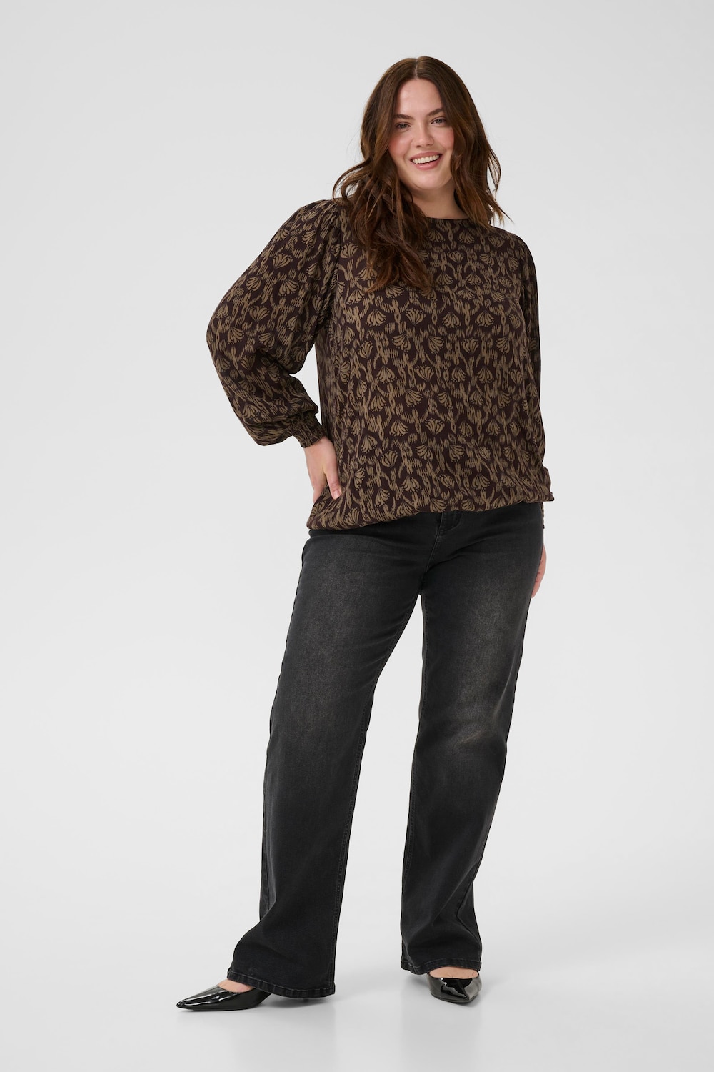 Langarm-Bluse Regular fit