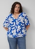 Strukturierte Bluse im O-Shape