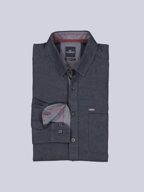 engbers Herren Langarm-Hemd kariert , Saphirblau