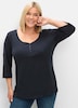 3/4-Arm-Shirt 3/4-Arm-Shirt mit Henleykragen 3/4-Arm Uni keine Angabe