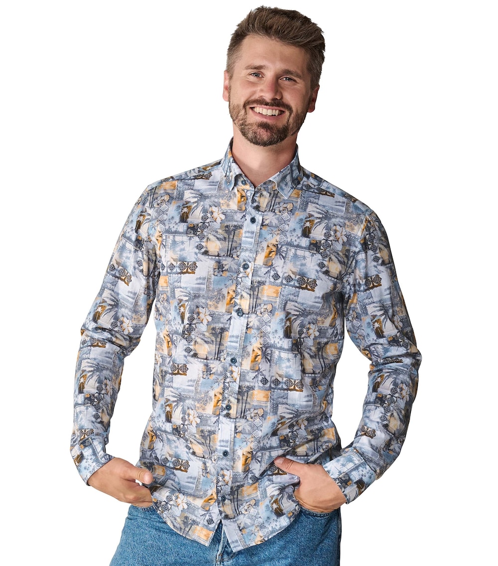 Freizeithemd Print Casual Fit