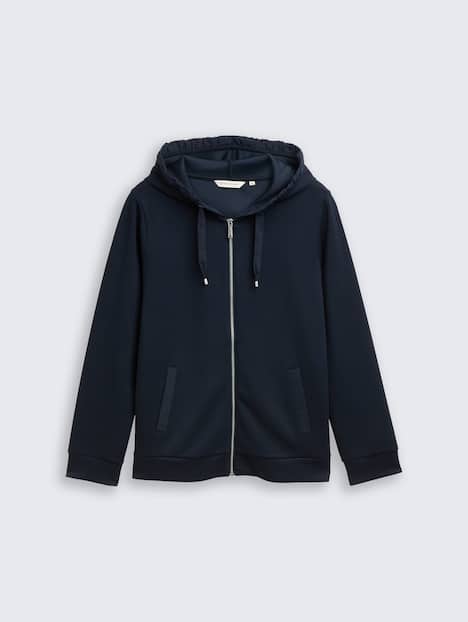 Hoodie Sweatjacke aus Scuba