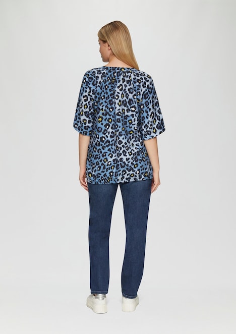 Bluse aus strukturierter Viskose