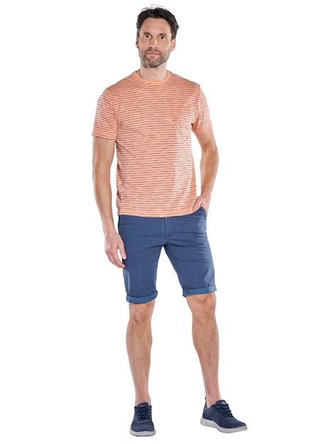 Herren Rundhals T-Shirt mit Brusttasche , Orange