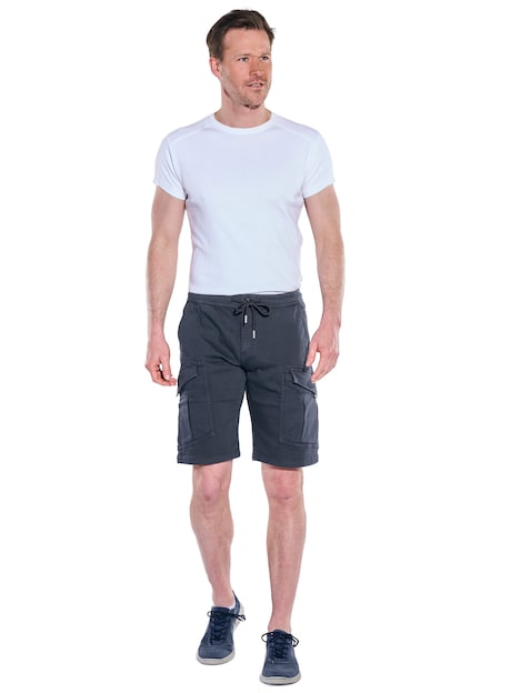 Herren Cargo-Bermuda mit Tunnelzug , Saphirblau