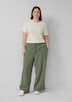 Leinenmix Hose mit weitem Bein