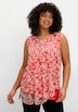 Blusentop Ärmellos Blumen Ohne Kragen
