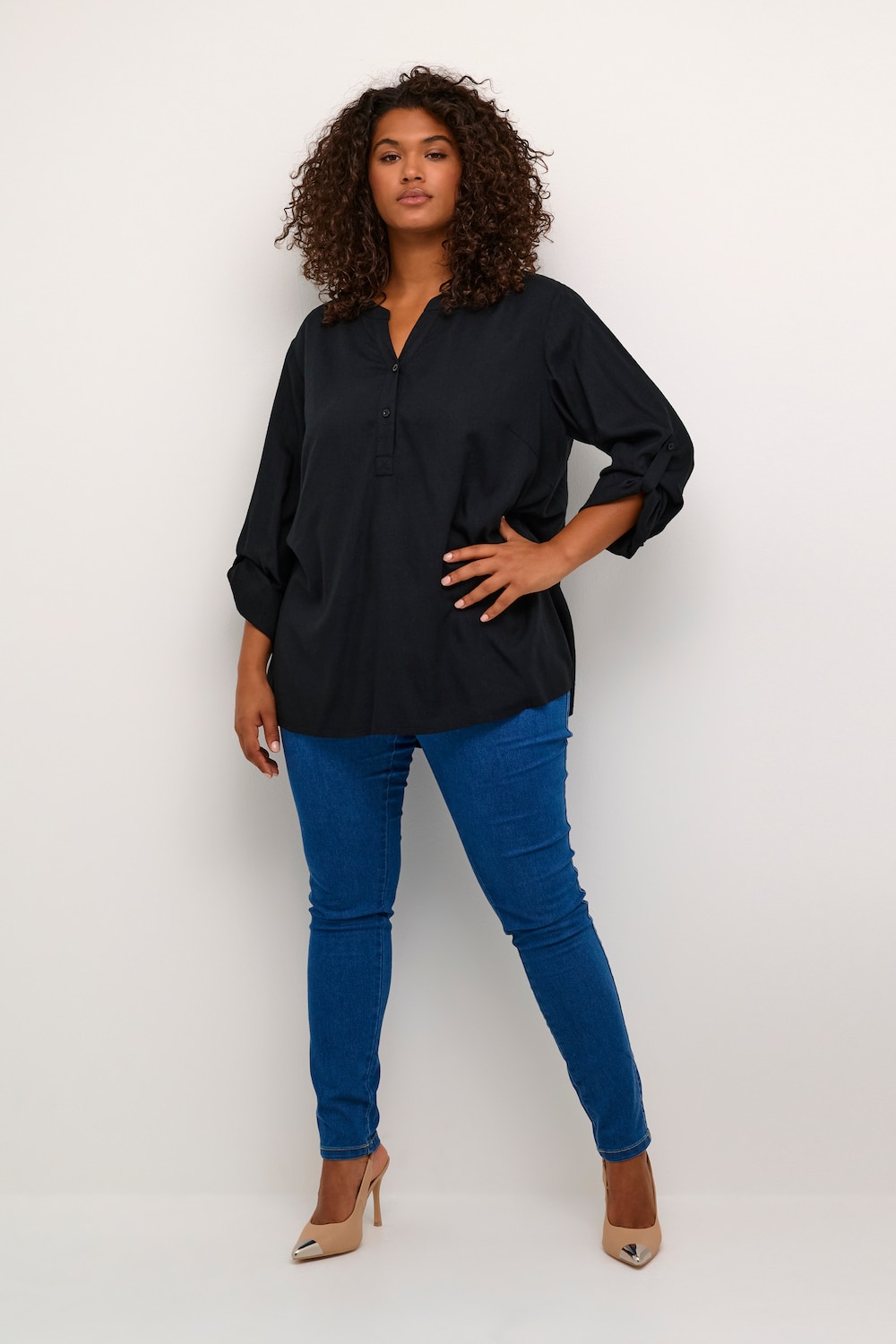 Langarm-Bluse Regular fit