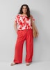Wide-Leg-Hose aus Viskosemix mit Stoffgürtel