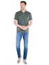 Herren Poloshirt mit Reißverschluss , Dunkelgruen