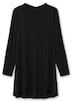 Sweatshirt Longshirt mit asymmetrischem Stehkragen Langarm Uni Stehkragen