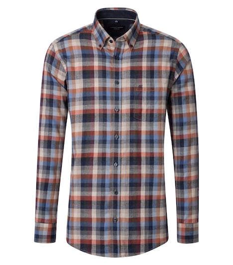 Flanellhemd kariert Casual Fit
