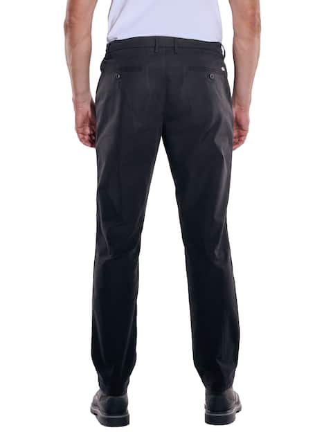 engbers Herren Chino mit Tunnelzug , Schwarz