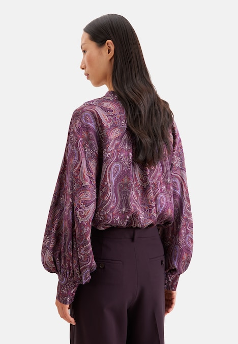 Damen Ausgestellte Bluse - Druck