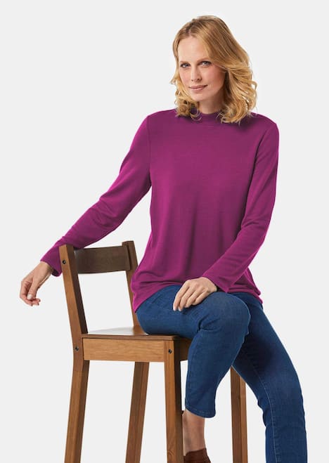 Stehkragenshirt mit Langarm