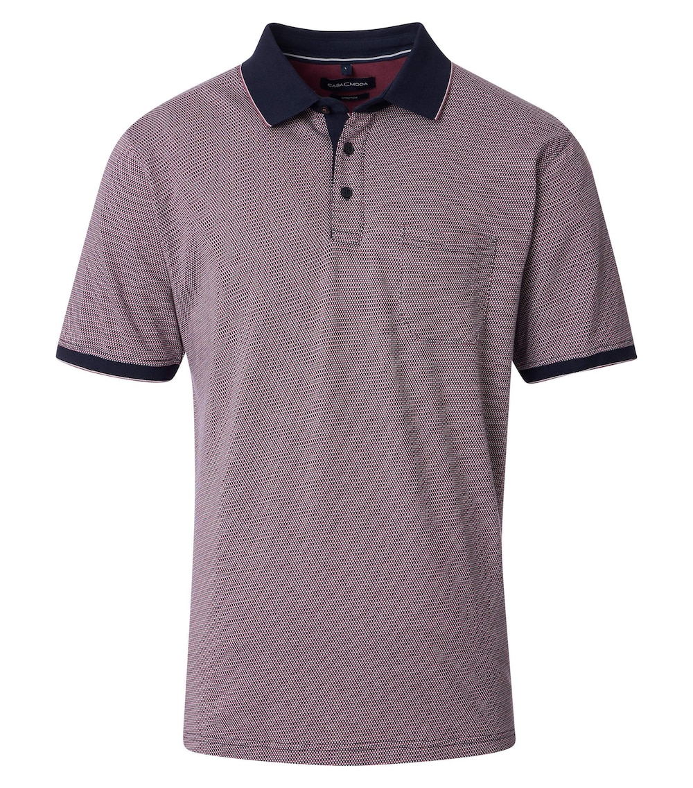 CASAMODA Polo-Shirt gemustert